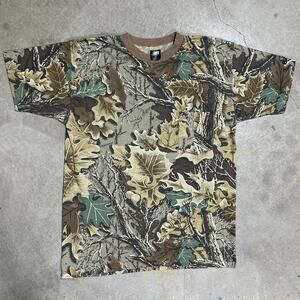 Vintage 90s Single Stitch Camouflage Tee Sportswear Men's Large Short Sleeve